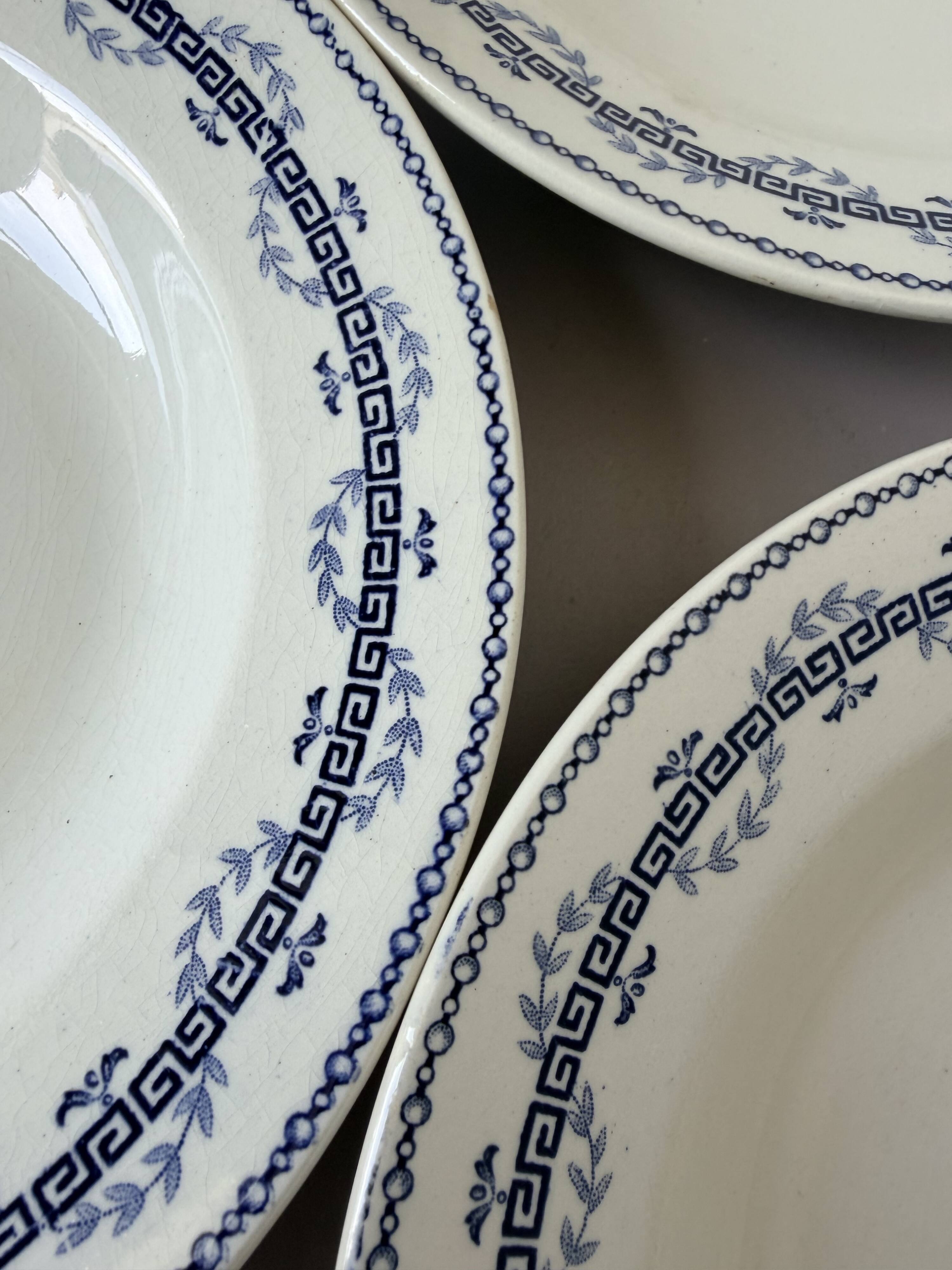 3 deep plates in ironstone Gien model Austerlitz 2106211