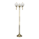 1970s Czechoslovak floor lamp in brass with milky glass shades