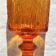 9 orange-stemmed wine glasses circa 1970