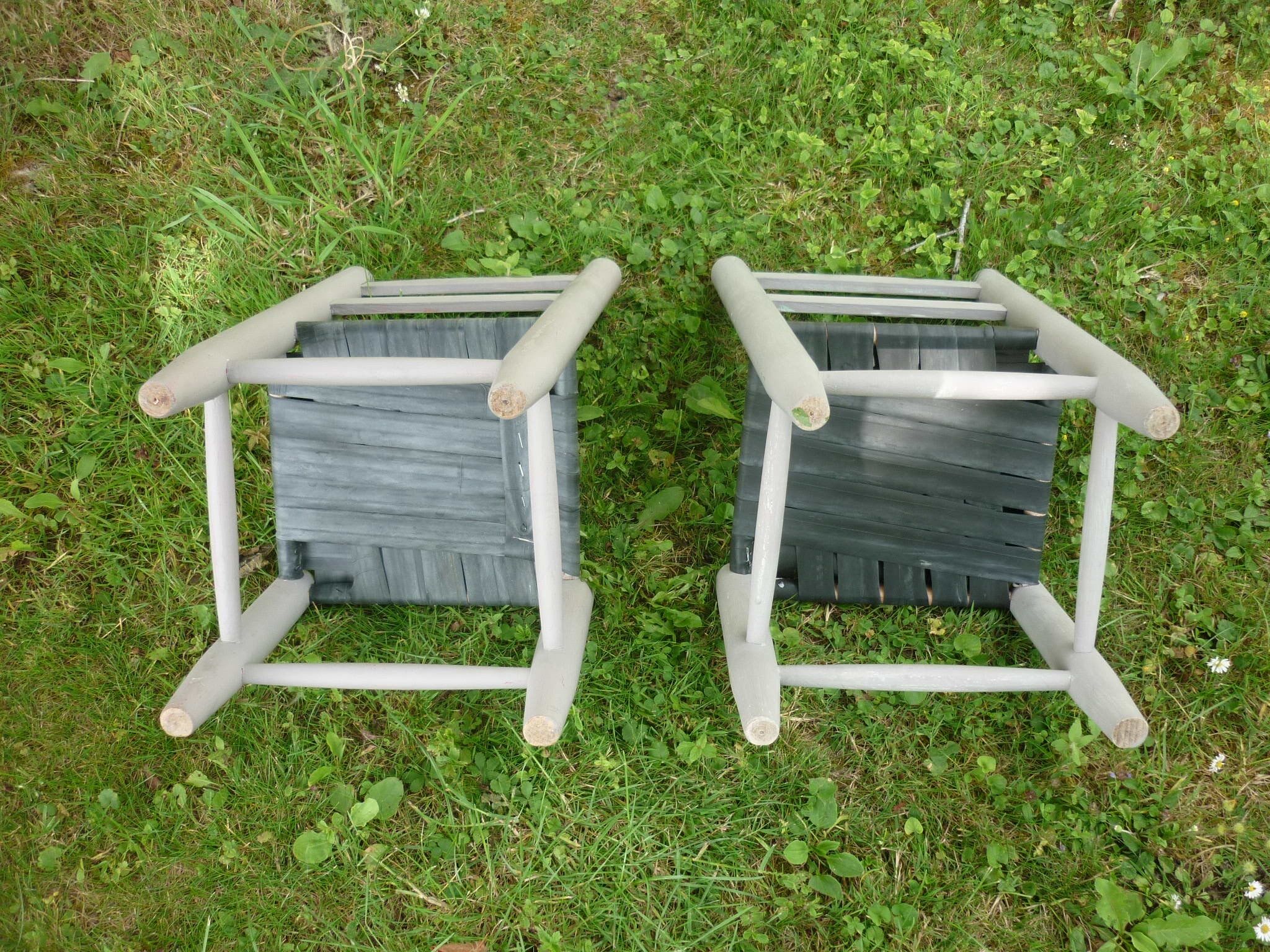 Wooden children's chair and seating in recycled air chamber