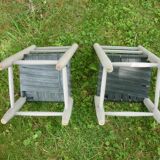 Wooden children's chair and seating in recycled air chamber
