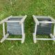 Wooden children's chair and seating in recycled air chamber