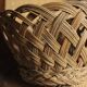 Vintage openwork wicker high basket