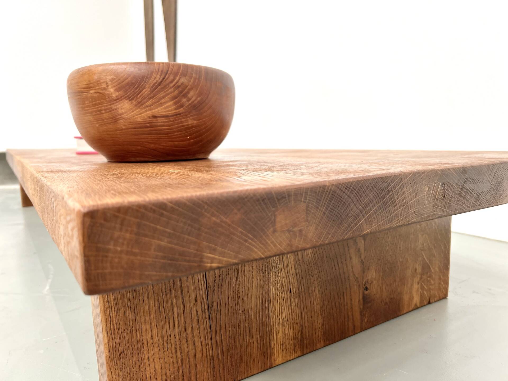 Solid oak coffee table, 1950s