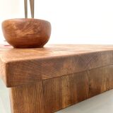 Solid oak coffee table, 1950s