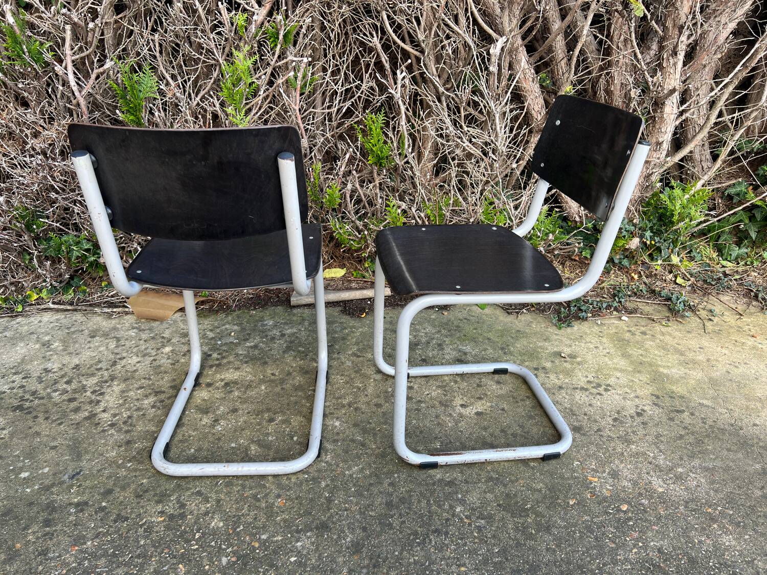 Pair of industrial chairs