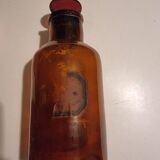 Flacon apothicaire en verre ambré Napoléon III