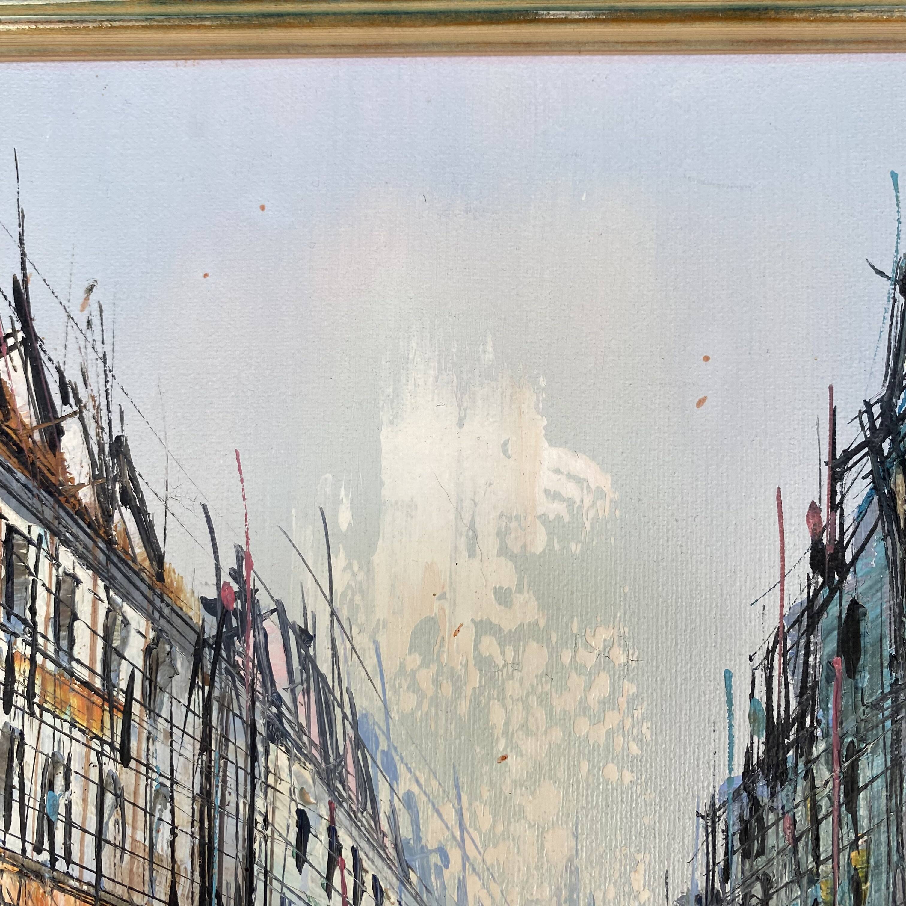 Signed painting by Duchamp on a Parisian street.