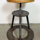 Black Industrial Workshop Swivel Stool, 1960s