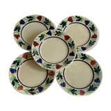 5 assiettes à dessert Longchamp