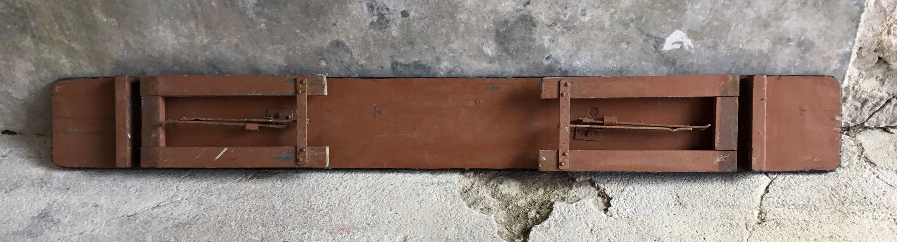 Folding all-wood guinguette bench - vintage mid-XXth