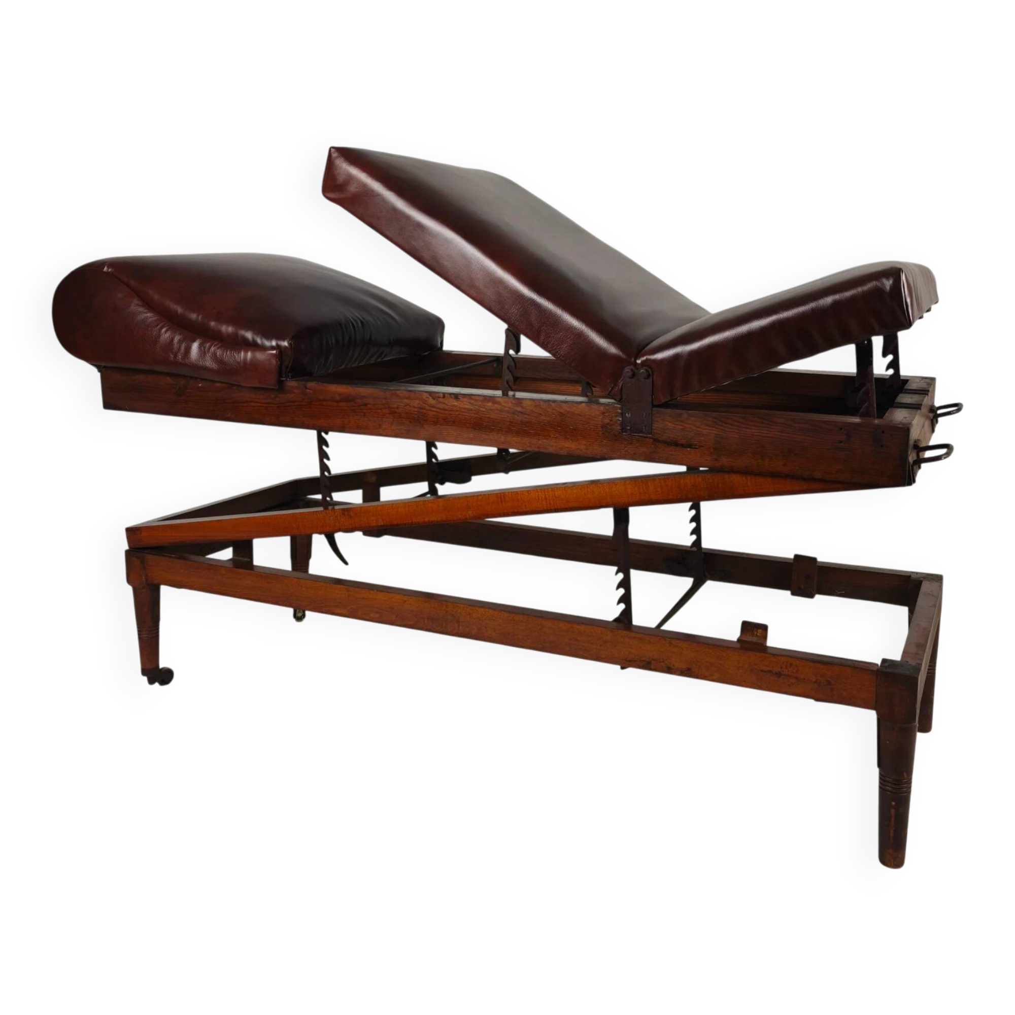 Lit d'hôpital militaire anglais antique – 19e siècle