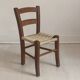 Chaise d'enfant vintage bois et corde
