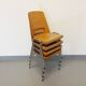 4 vintage stackable chairs model barrel Manhattan brand Baumann brand 70s