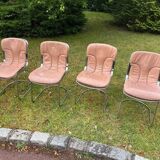 Set of 4 vintage 70s Cidue chairs