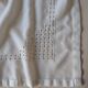 Antique white cotton tablecloth