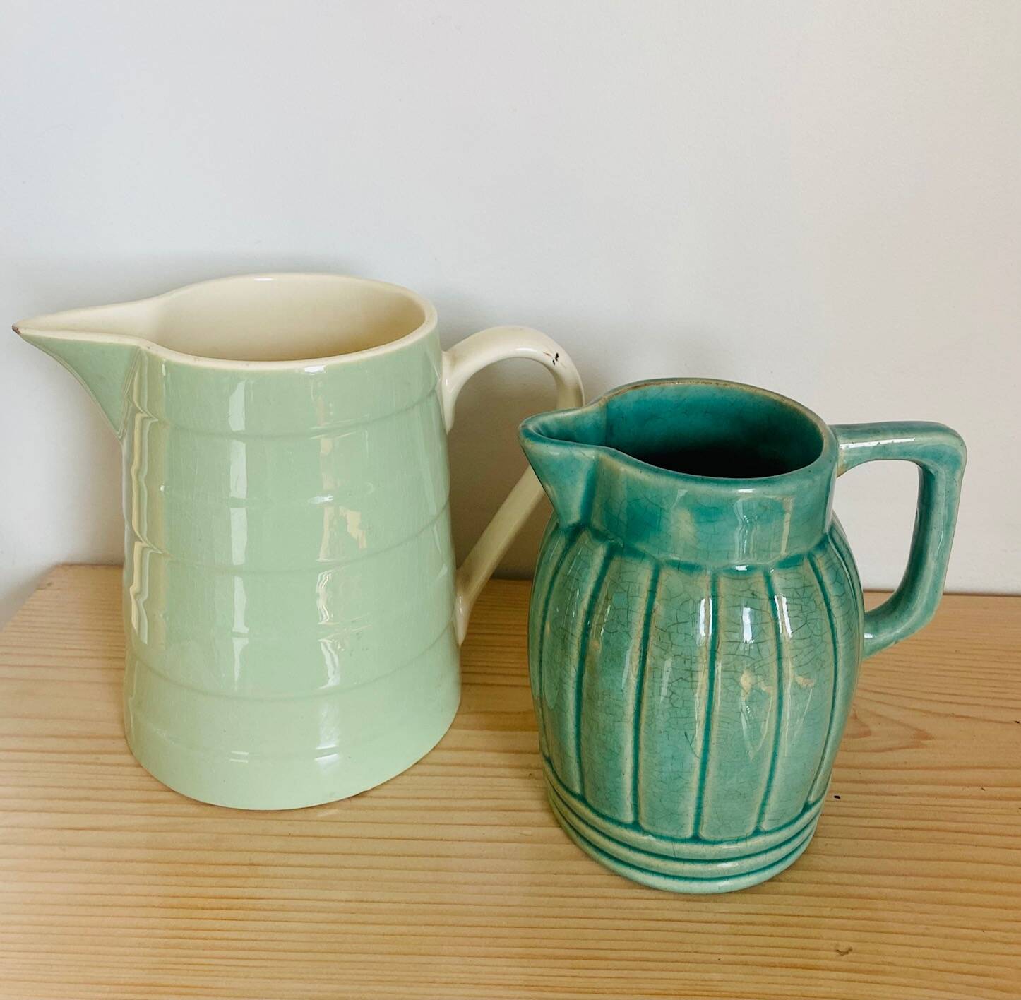 Old green pitcher Orchies No. 3