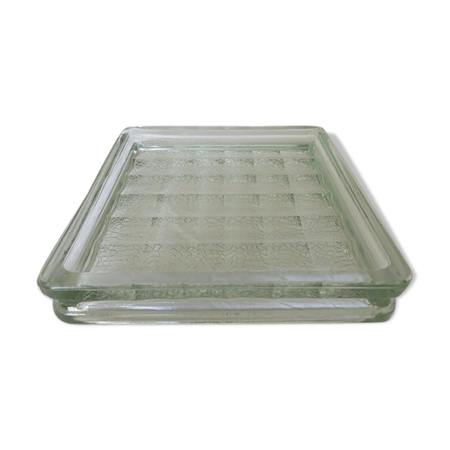 Paved  glass ashtray 50s 60s