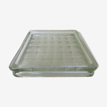 Cendrier pavé de verre années 50 60