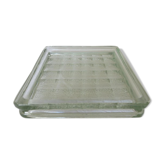 Paved  glass ashtray 50s 60s