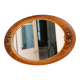 Oval art deco mirror