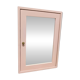 Small pink bathroom cabinet