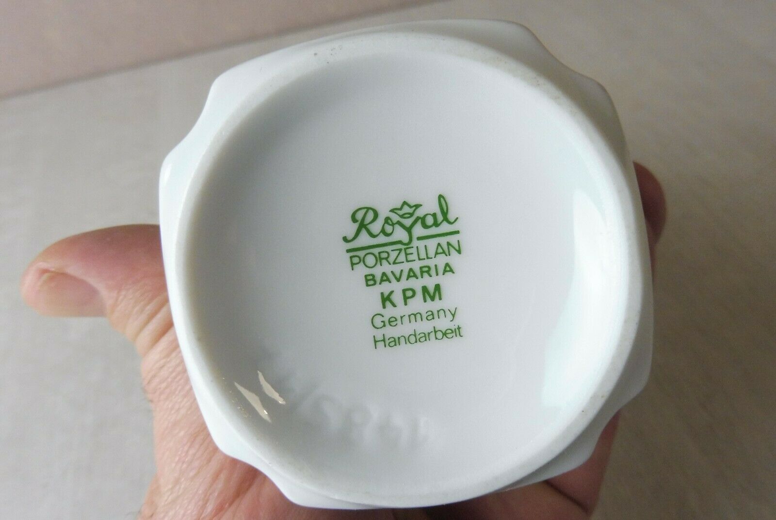 Old porcelain vase, flower decoration, Royal Porzellan Bavaria KPM