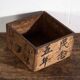 Antique Chinese wooden basket with painted calligraphy – China, circa 1900