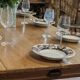 Large authentic farmhouse table made of solid French oak.