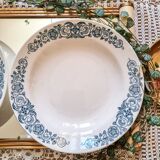 6 soup plates, iron earth, Longchamp, mid-20th century