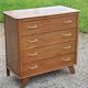 Vintage oak chest of drawers feet compass 4 drawers from the 50s