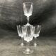 Set of four old vintage glass crystal walking glasses