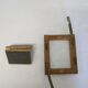 Photo frame in wood and glass