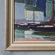 1954 swedish vintage coastal oil painting