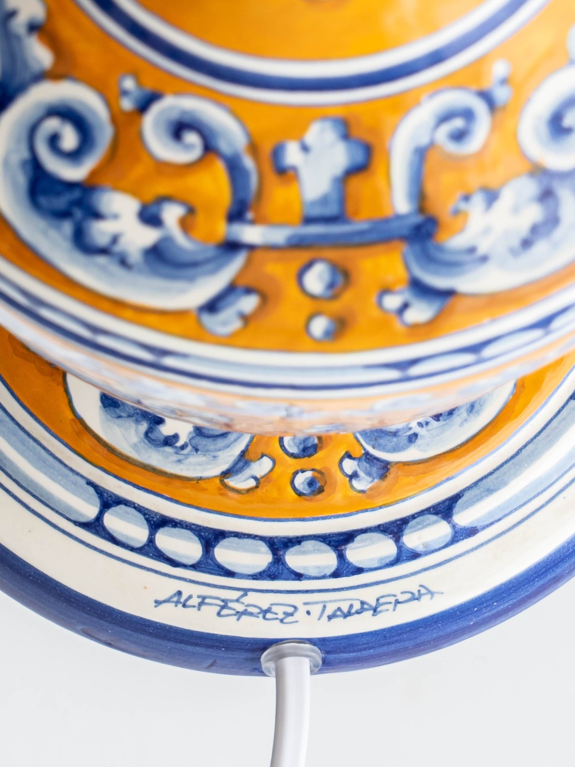 Vintage Talavera Table Lamp, Hand-Painted Ceramic, Spain