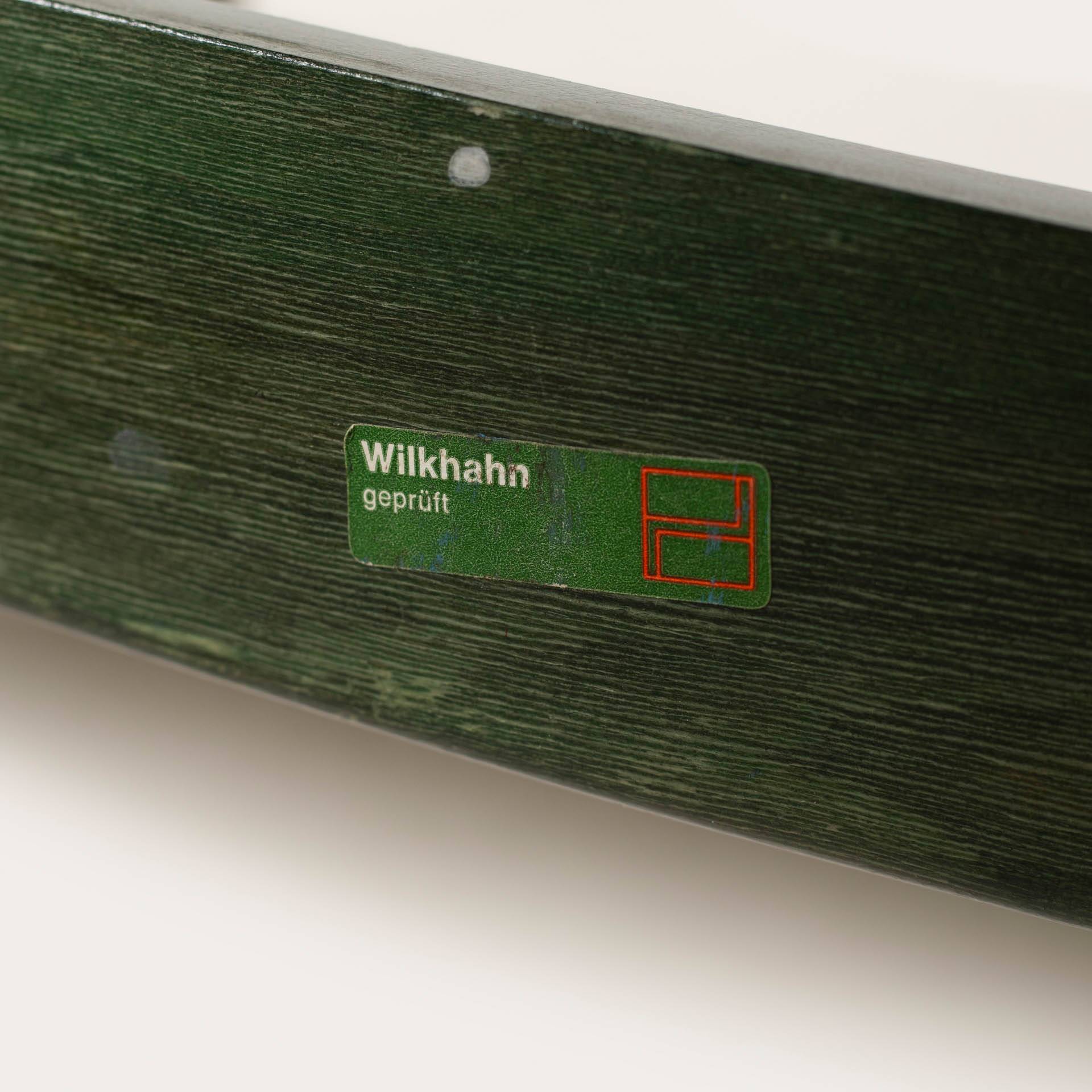1 of 30 Wilkhahn stackable dining chair, green stained wood, Germany, 1970s