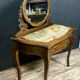 Louis XV toilet table curved in precious wood marquèterie