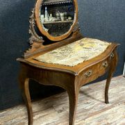 Louis XV toilet table curved in precious wood marquèterie