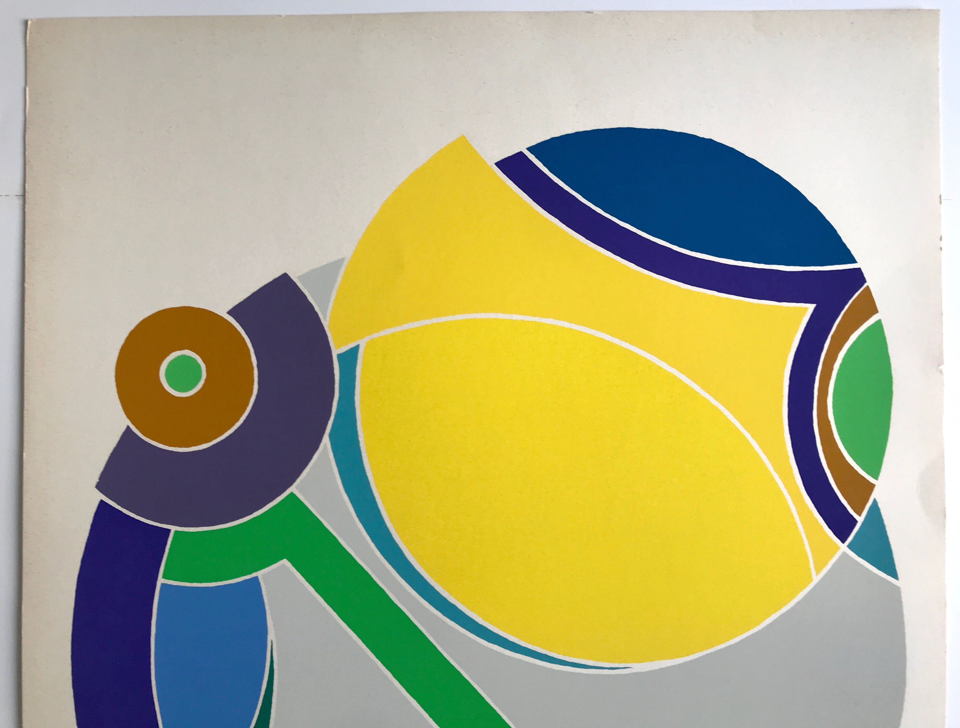 Original silkscreen signed and numbered by John Harrison LEVEE, Circle, 1975