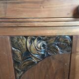 Art Deco wood and marble bedside