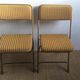 Paire de chaises Lafuma velours moutarde vintage 60/70’s