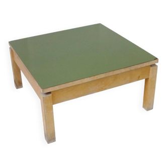 Vintage 1950s khaki Formica square coffee table Rockabilly 50s
