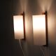 Pair of vintage Scandinavian wall lights in teak and acrylic 1970