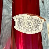 Val Saint Lambert. Two-tone solid crystal lamp (light purple) with high lead content.