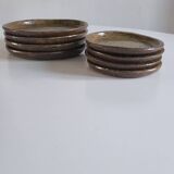 Set of 8 pyrite stoneware plates