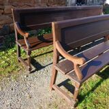 Pair of antique church pews