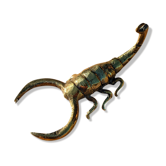 Vintage golden brass scorpion