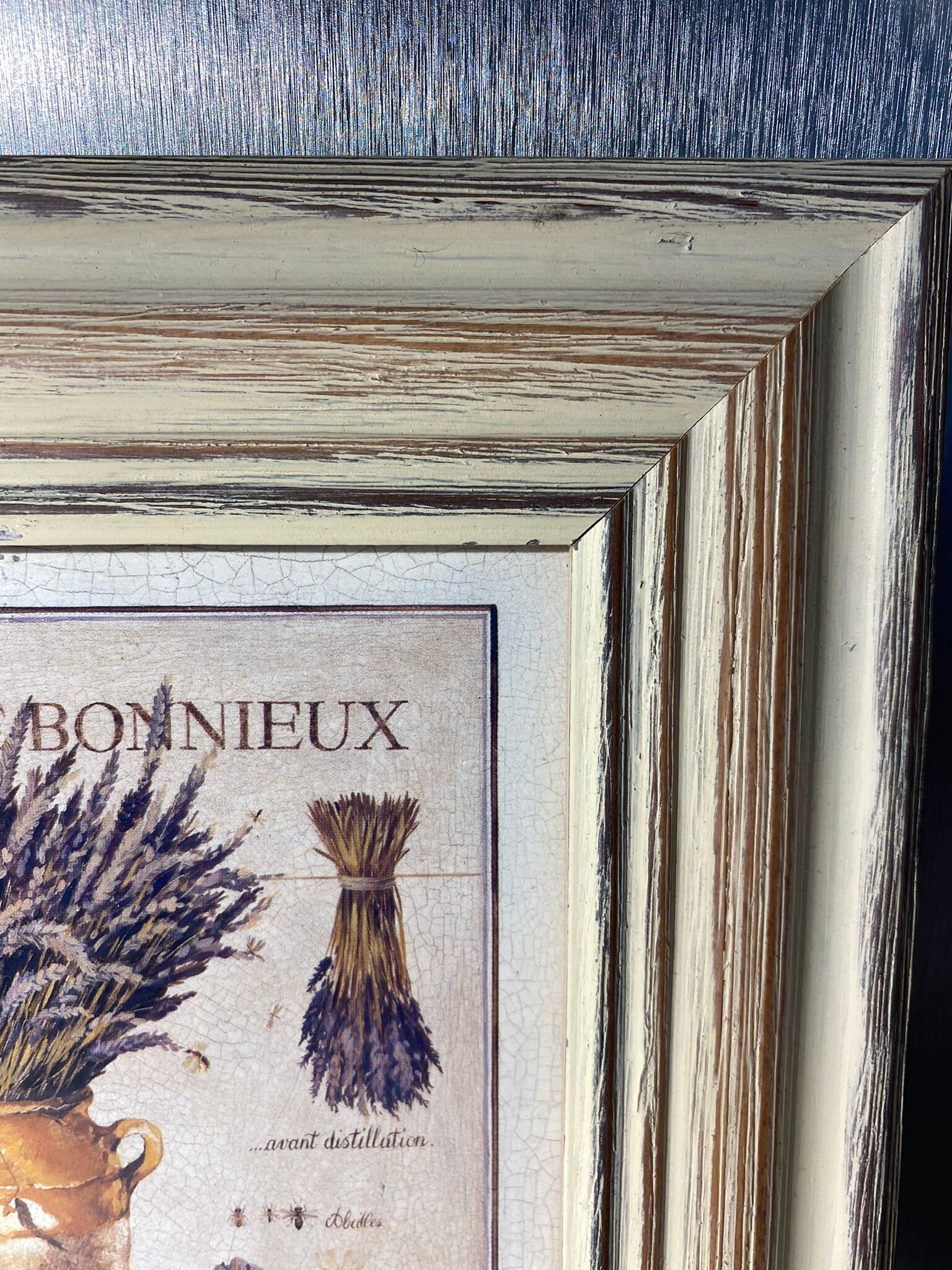 Two botanical paintings, lavender and Mediterranean pines