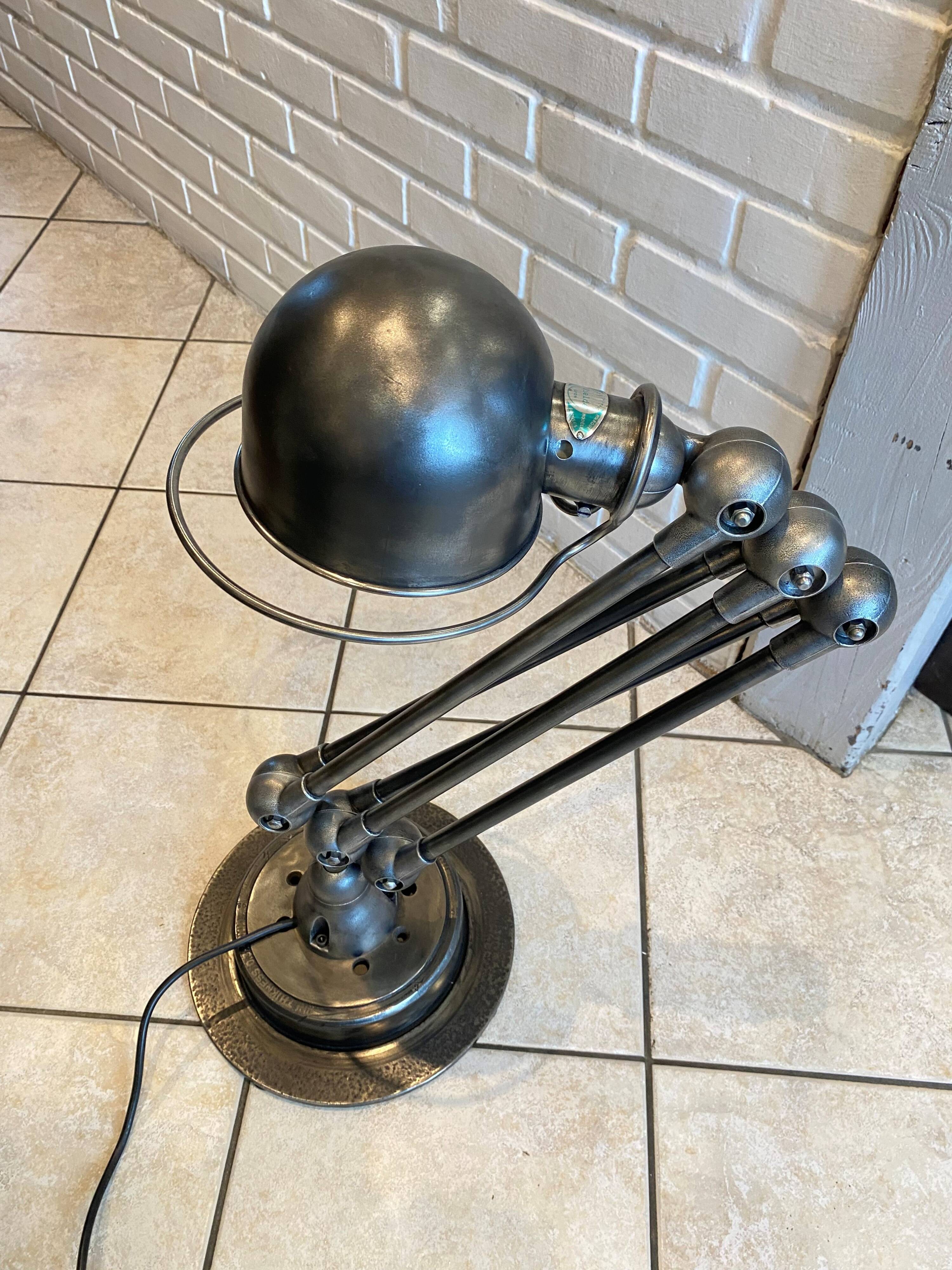 Jielde floor lamp with 5 arms, 40cm, vintage industrial graphite.