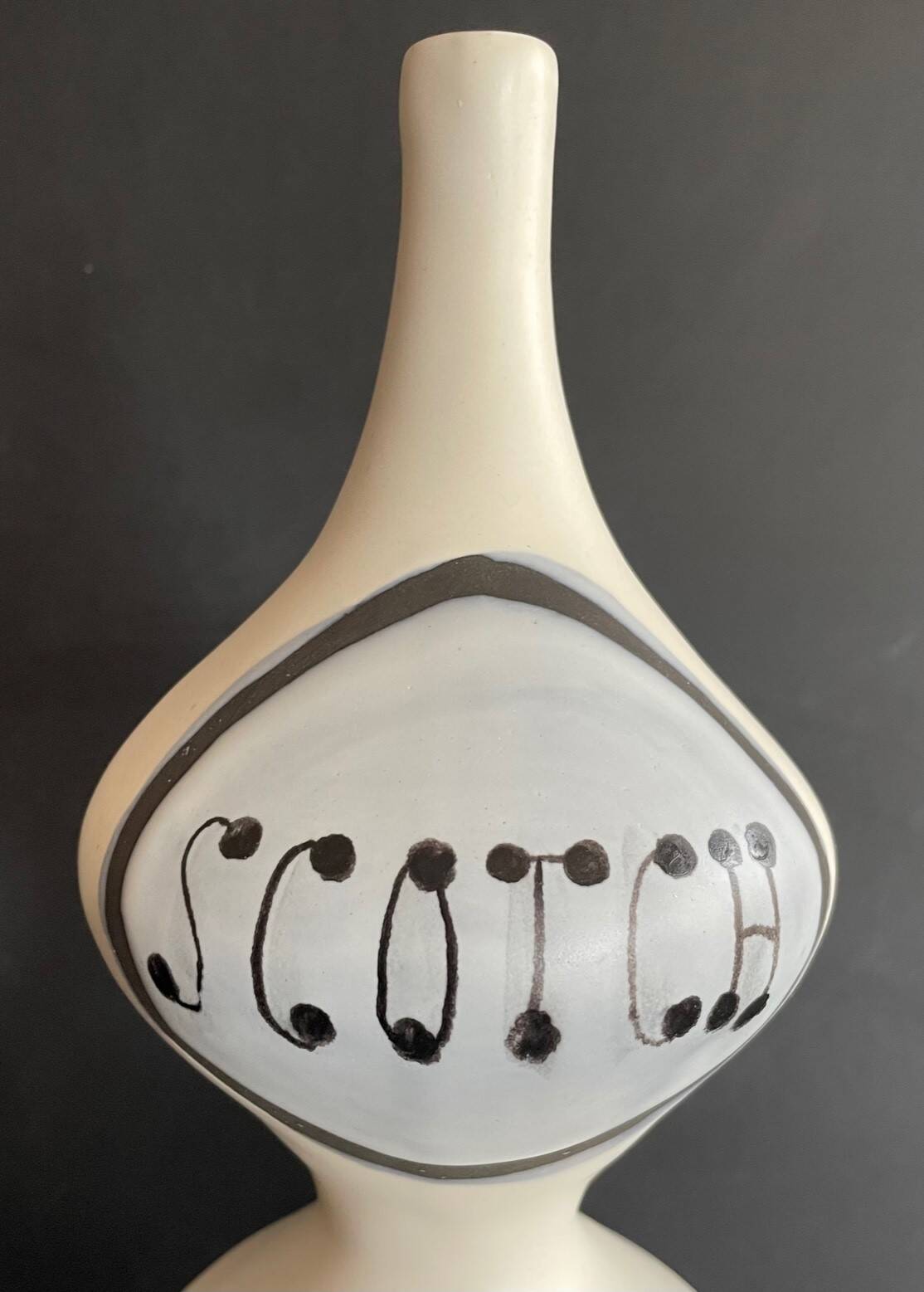 Large earthenware “Scotch” bottle by Roger Capron in Vallauris